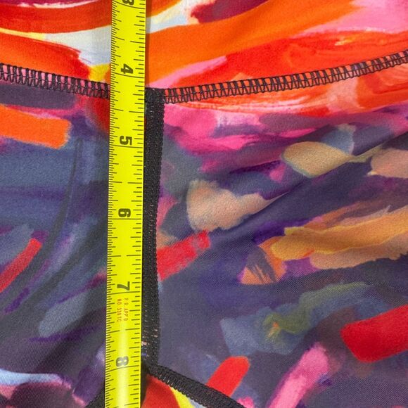 Just Live Activewear Race Time Cropskin Leggings Womens XSmall Fiery Maple Capri - Picture 6 of 9